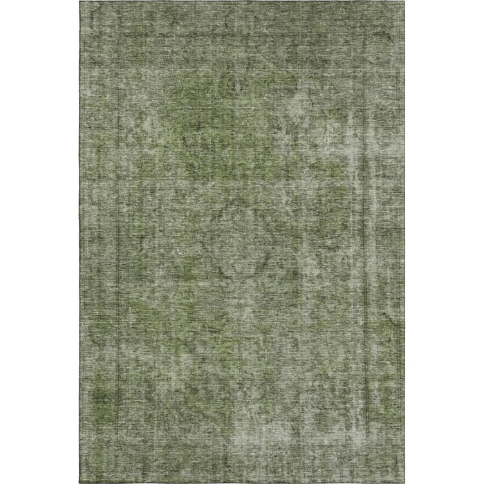 10' X 14' Abstract Washable Area Rug With UV Protection (696272) - Green / Silver