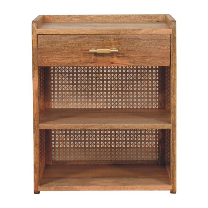 23" Solid Wood One Drawer Nightstand - Oak