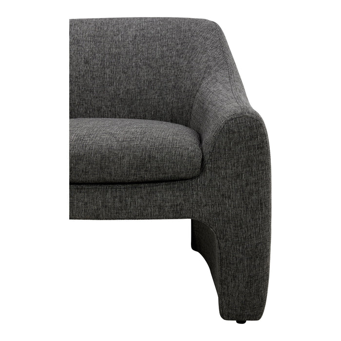 Upholstered Fabric Dining Arm Chair - Dark Gray