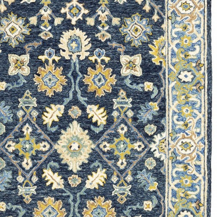 10' x 13' Bohemian Rug - Navy And Blue
