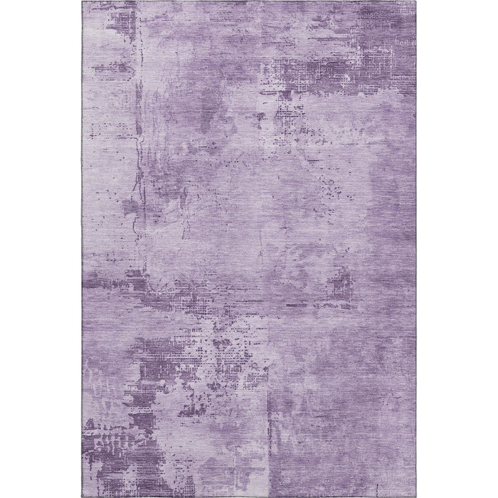 10' X 14' Abstract Washable Area Rug With UV Protection (683207) - Lavender / Lilac