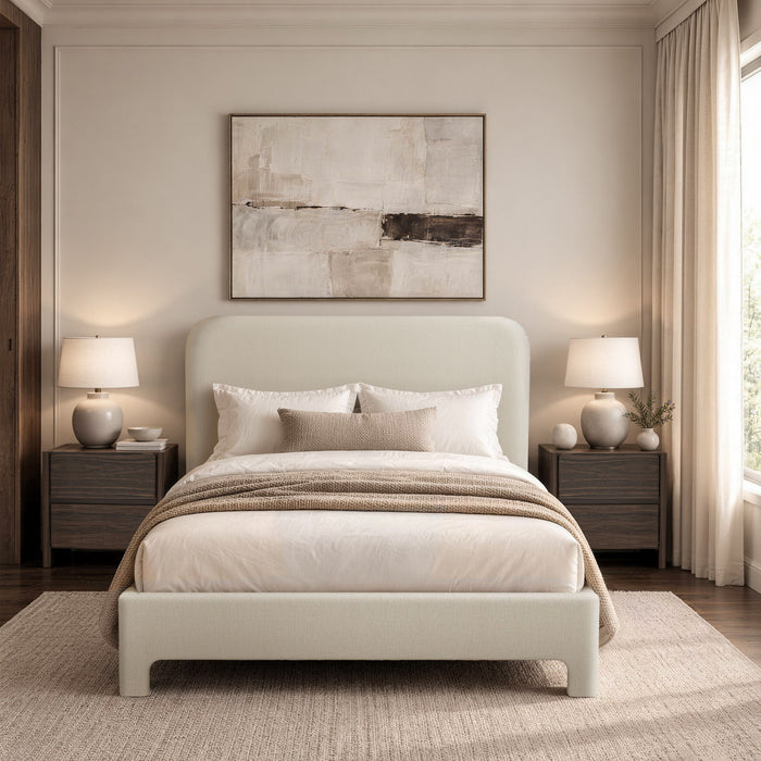 Layton - Rounded Corner Upholstered Bed