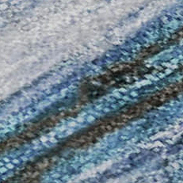 10' X 14' Abstract Washable Area Rug With UV Protection (716719) - Blue / Charcoal