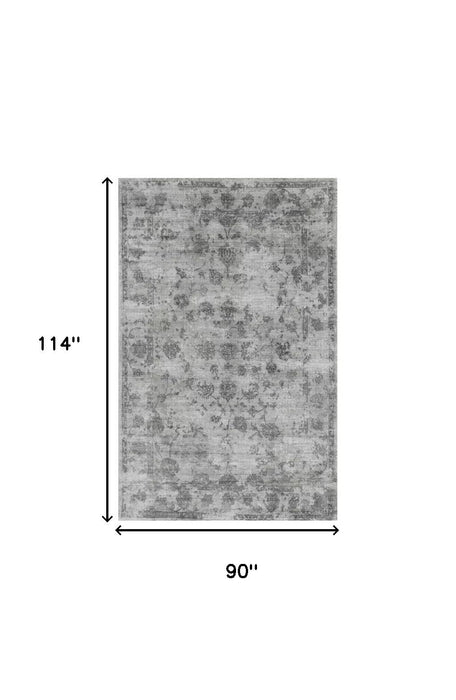8' x 10' Hand Loomed Area Rug - Gray