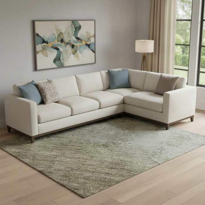 10' X 14' Abstract Washable Area Rug With UV Protection (699818) - Taupe / Beige