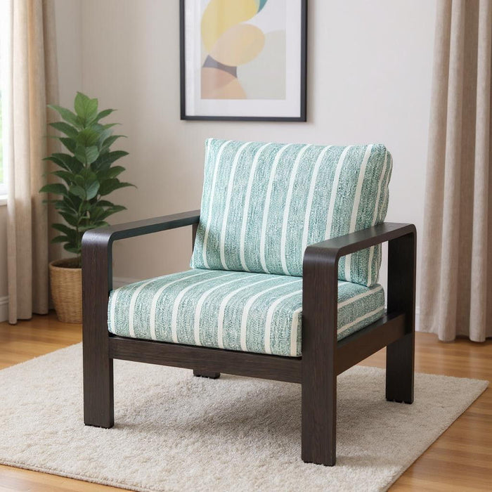 33" Modern Upholstered Arm Chair - Green