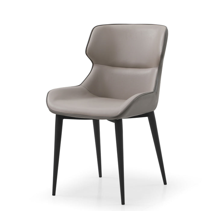 Upholstered Faux Leather Dining Side Chair - Gray