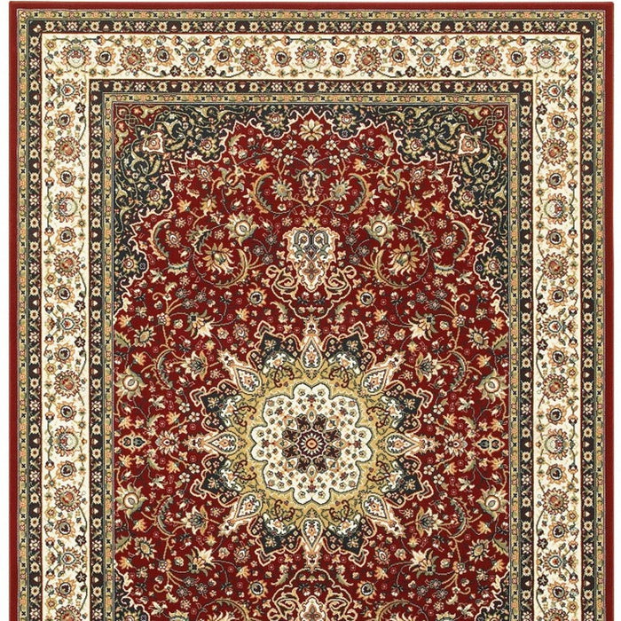 9' x 12' Machine Woven Oriental Indoor Area Rug - Red Ivory