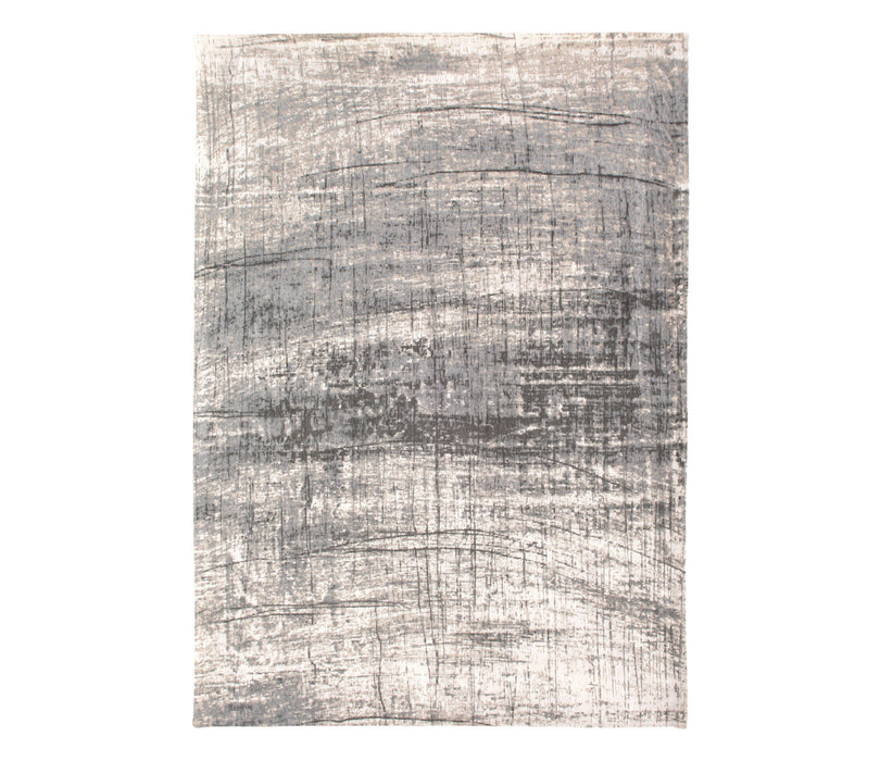7' x 11' Abstract Non Skid Area Rug - White And Gray