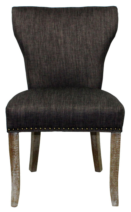Upholstered Fabric Dining Parsons Chairs (Set of 2) - Dark Gray