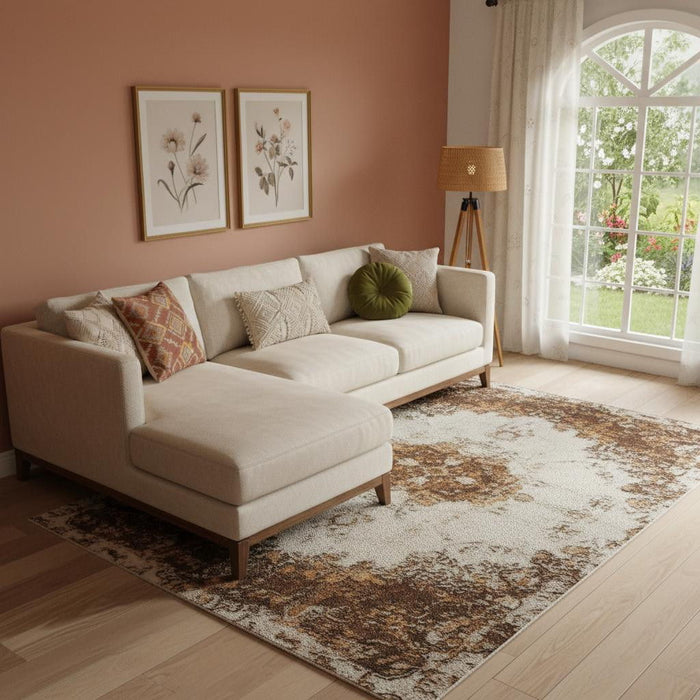9' X 12' Wool Hand Tufted Area Rug (722379) - White / Brown