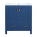 Giga bathroom vanity with single undermount sink, solid wood frame, two doors, drawer, soft-close, multifunctional storage in a modern design.