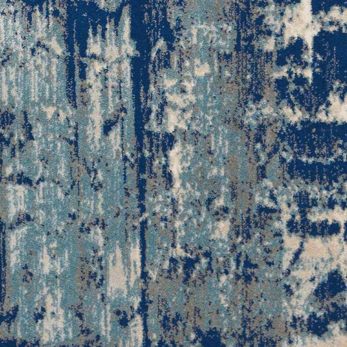9' X 13' Slate Abstract Non Skid Area Rug - Ivory