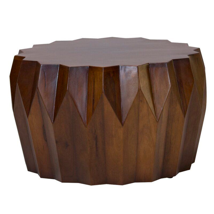 Solid Wood Octagon Coffee Table - Brown