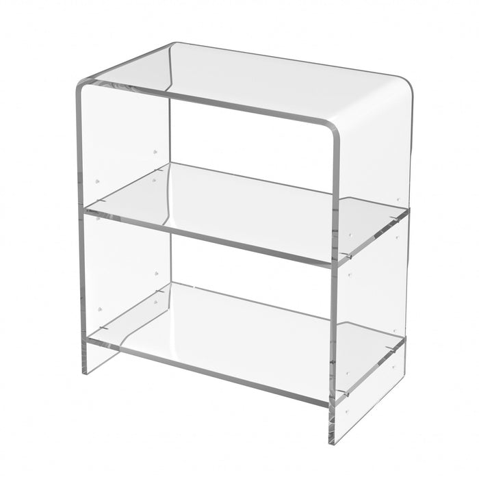 Plastic Two Tier Bookcase - Clear