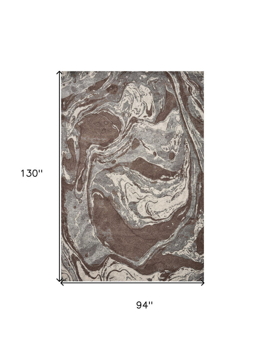 7' x 10' Polypropylene Area Rug - Mocha