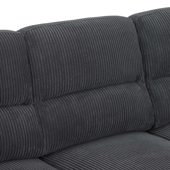 Vintage Inspired 3 Seat Sofa With Tufted Cushions