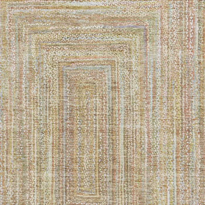 10' X 14' Geometric Washable Area Rug With UV Protection (699292) - Tan / Beige
