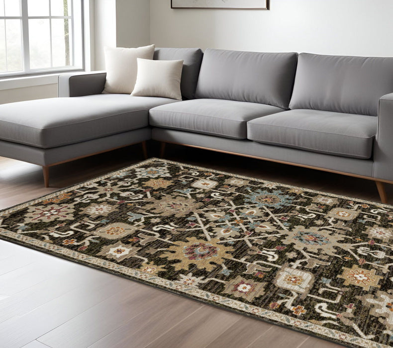 7' X 10' Oriental Area Rug - Brown