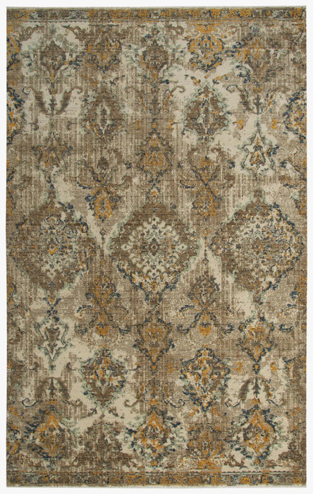 8' X 10' Wool Oriental Hand Carved Handmade Area Rug (747974) - Beige / Brown / Ivory / Green