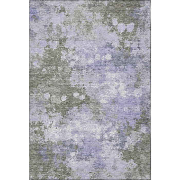 10' X 14' Abstract Washable Area Rug With UV Protection (710340) - Lavender / Taupe