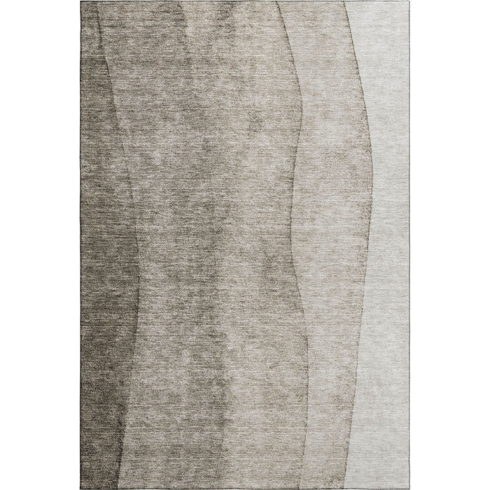 10' X 14' Ombre Washable Area Rug With UV Protection (656382) - Taupe / Ivory