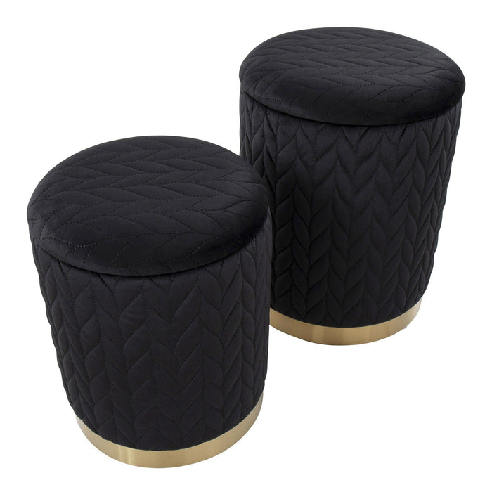 Marla - Quilted Ottoman Set