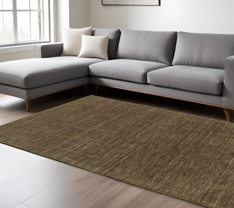 8' X 10' Wool Hand Tufted Area Rug - Brown