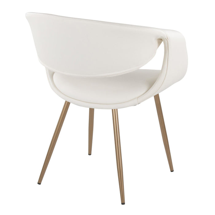 Curvo - Upholstered Chair (Set of 2) - Antique Copper Metal Legs