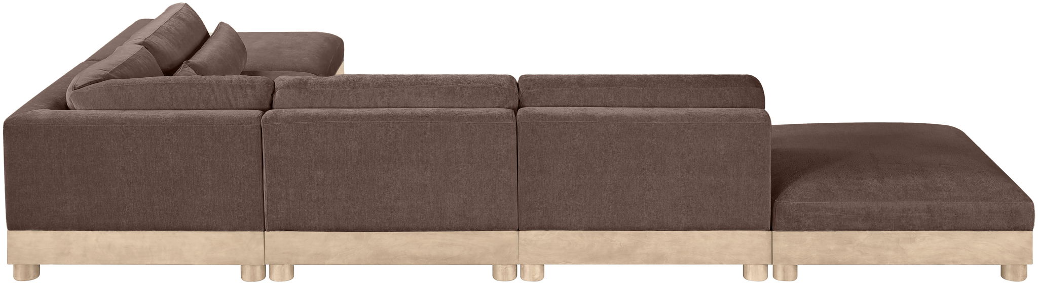 Turin - Chenille Fabric Upholstered Modular Sectional - Brown