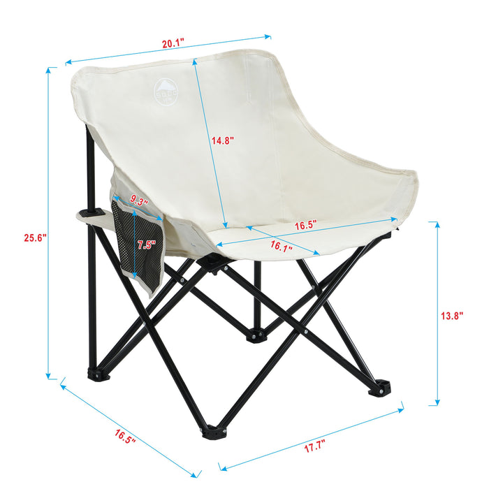 Giga 2-piece outdoor camping chair set with folding, portable design, comfortable seats, and durable steel frames for outdoor use.