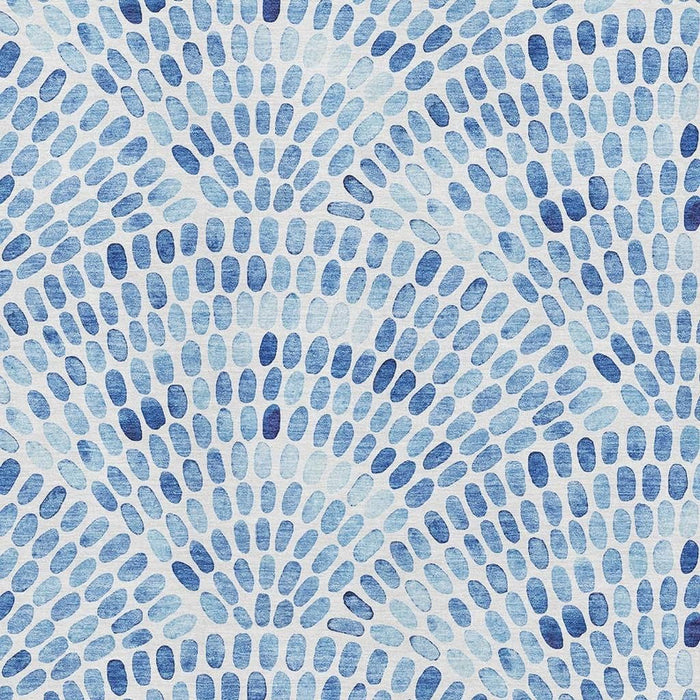 9' X 12' Geometric Washable Area Rug With UV Protection (645857) - Blue / Ivory