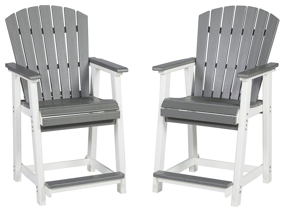 Transville - Barstool (Set of 2) - Gray / White