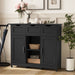 Giga wooden sideboard with drawers and shelves, ideal for living room, bedroom, or bathroom storage and home decor.