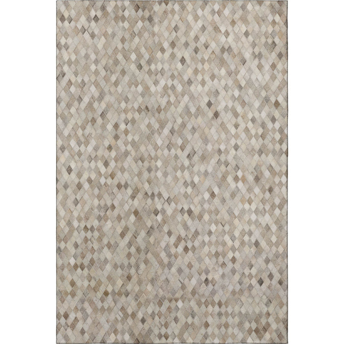 10' X 14' Geometric Washable Area Rug With UV Protection (644700) - Gray / Ivory / Beige