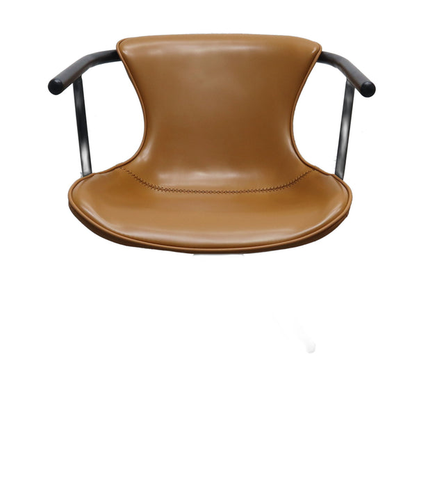 Upholstered Faux Leather Dining Arm Chair - Camel