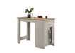 Giga Alonzo small space counter height dining table with cabinet, drawer, and two ergonomic stools in a modern 3-piece dining set