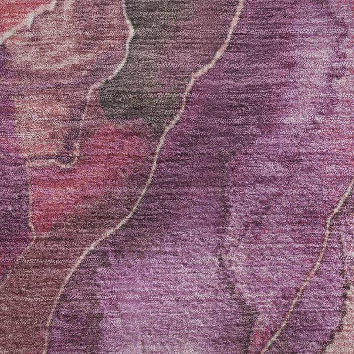 10' X 14' Floral Washable Area Rug With UV Protection (706187) - Blush / Purple / Gray