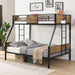 Modern metal bunk bed by Giga with dual side ladder and sleek metal design, featuring two stacked sleeping areas.