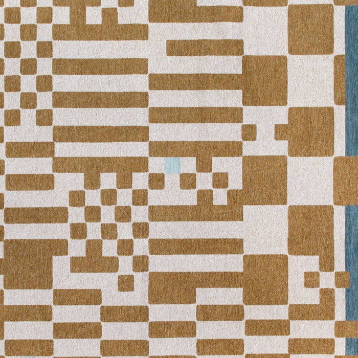 8' X 11' Geometric Washable Area Rug (551848) - Blue / Brown