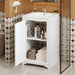 Giga bathroom vanity with sink, freestanding single cabinet, soft-close door, adjustable shelf, modern design.