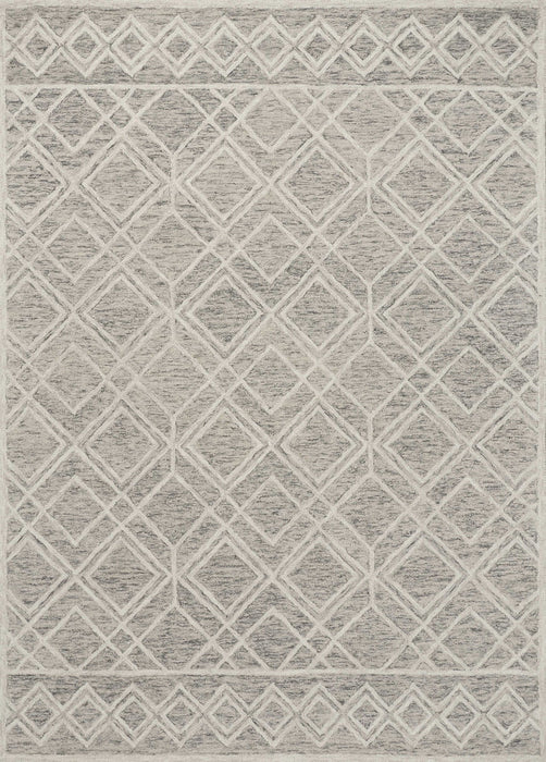 9' x 12' Hand Tufted Diamond Pattern Indoor Area Rug - Sand Beige