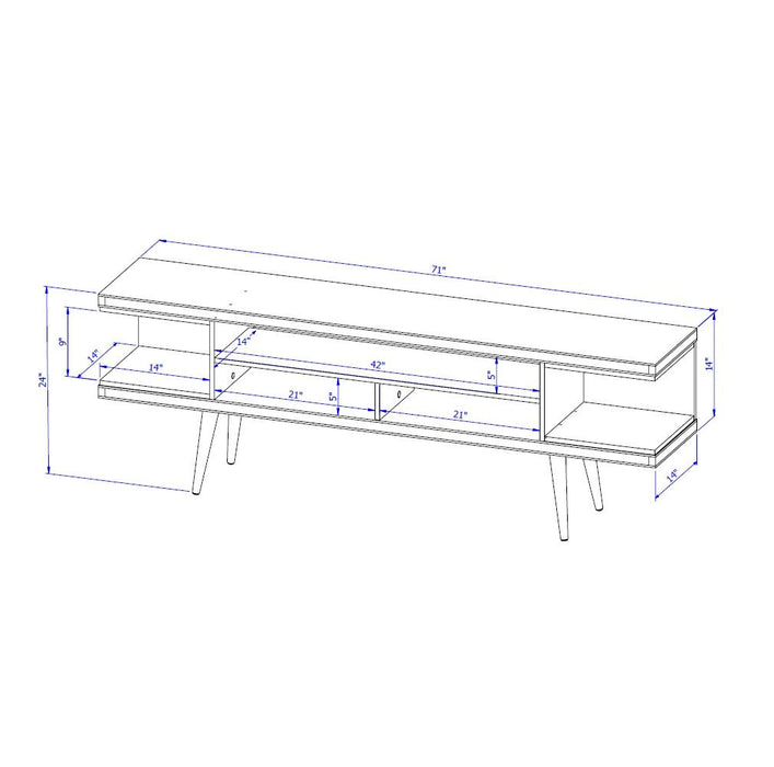 Manhattan Utopia - TV Stand - Off White And Maple Cream