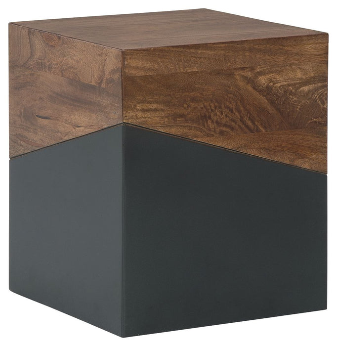 Trailbend - Accent Table - Brown / Gunmetal