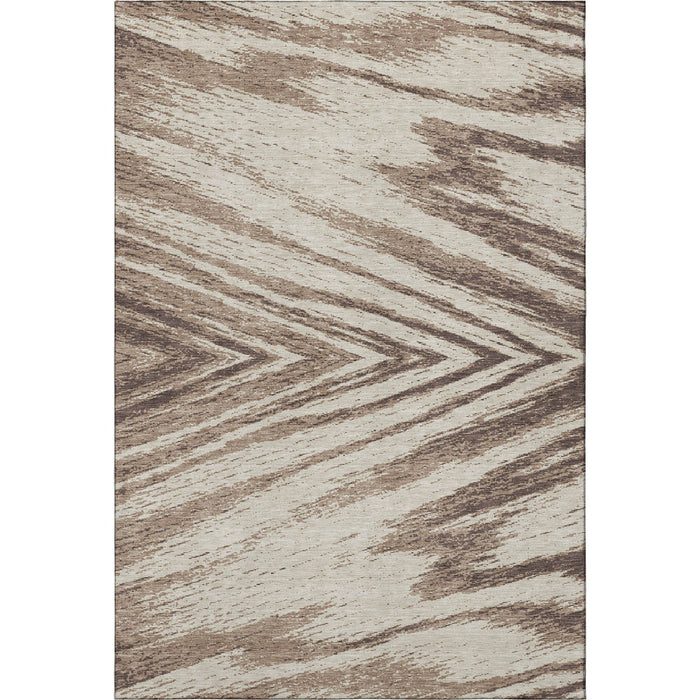 10' X 14' Abstract Washable Area Rug With UV Protection (669696) - Brown / Beige
