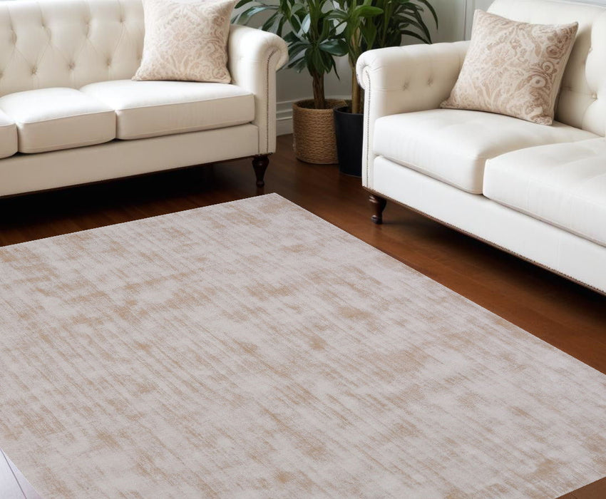 8' x 10' Hand Loomed Area Rug - Champagne