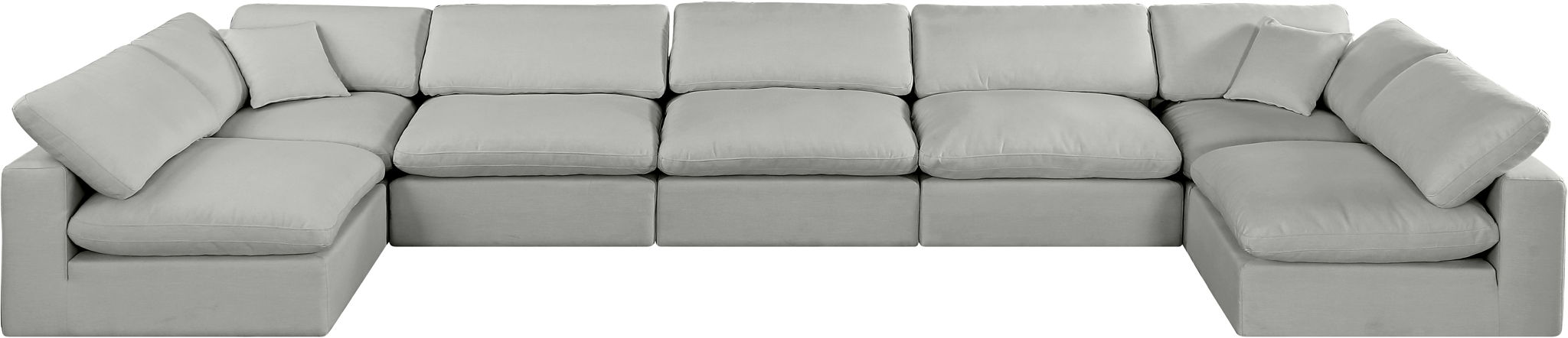 Comfy - 7 Piece Linen Modular Armless Sectional