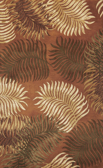 8' x 10' 6 Wool Area Rug - Rust