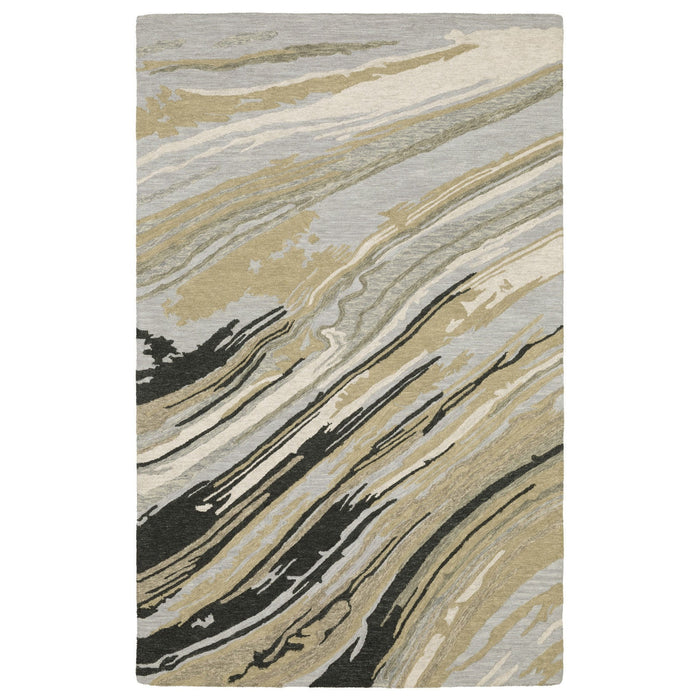 8' X 10' Wool Abstract Hand Tufted Modern Area Rug - Gray