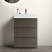 Giga Alice bathroom vanity with sink, large storage, freestanding design, modern style, one-piece basin without drain or faucet